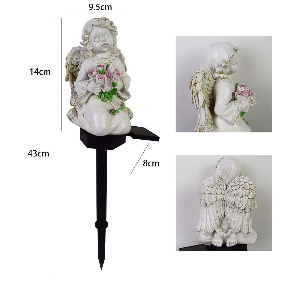 

Waterproof Solar Resin Angel Lamp Outdoor Solar Statues Light for Cemetery Yard Lawn Pathway Graves Memorial Gardens Decoration
