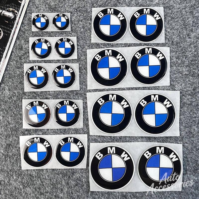2pcs Car Badge 3D Stickers Soft Adhesive Multi-size Optional Motorcycle Waterproof Decals For BMW 50th Anniversary X1 X3 X5 X7 ydbn48