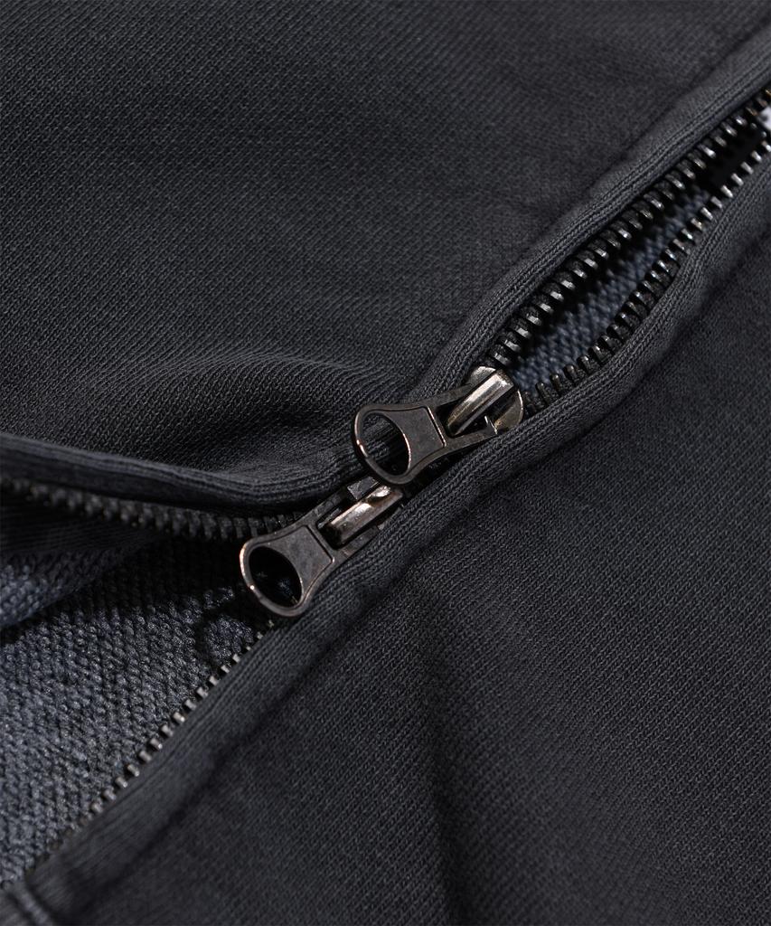 Phyps Motorcycle Pigment Hoodie Zip-Up Black