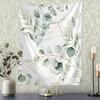 Ink Wash Leaf Plant Tapestry Wall Hanging Simple Modern Art Hippie Bohemian Living Room Bedroom Home Decor Background Cloth