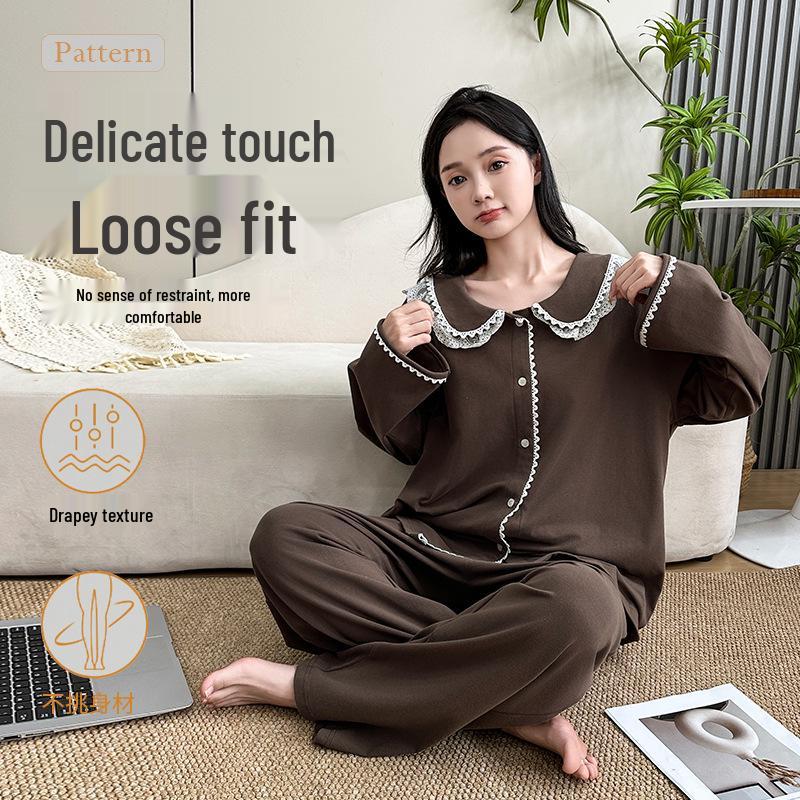Осенний комплект женской домашней одежды, эластичные теплые пижамы большого размера, стройнящие 3XL серый