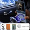 Matte Magnetic Phone Case For Samsung Z Flip 8 7 Flip8 Flip7 5G 360 Rotating Kickstand For Magsafe Hinge Full Protection Cover