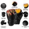 Odoland Set of Punching and Kicking 6oz Boxing Gloves with Premium PU Laser Kick Perfect for Kids and Striking Muay and Beginner Practice 3-Piece