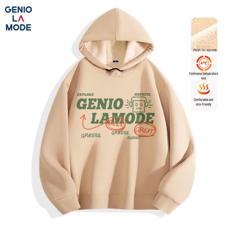 GENIOLAMODE Men's Winter Heavyweight Fleece Hooded Sweatshirt