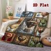 Steampunk Balloon Adventure 2D Flat Pattern Flannel Blanket, High quality All Seasons, Home Decor, Warmth and Comfort, Perfect for Christmas Gifts.