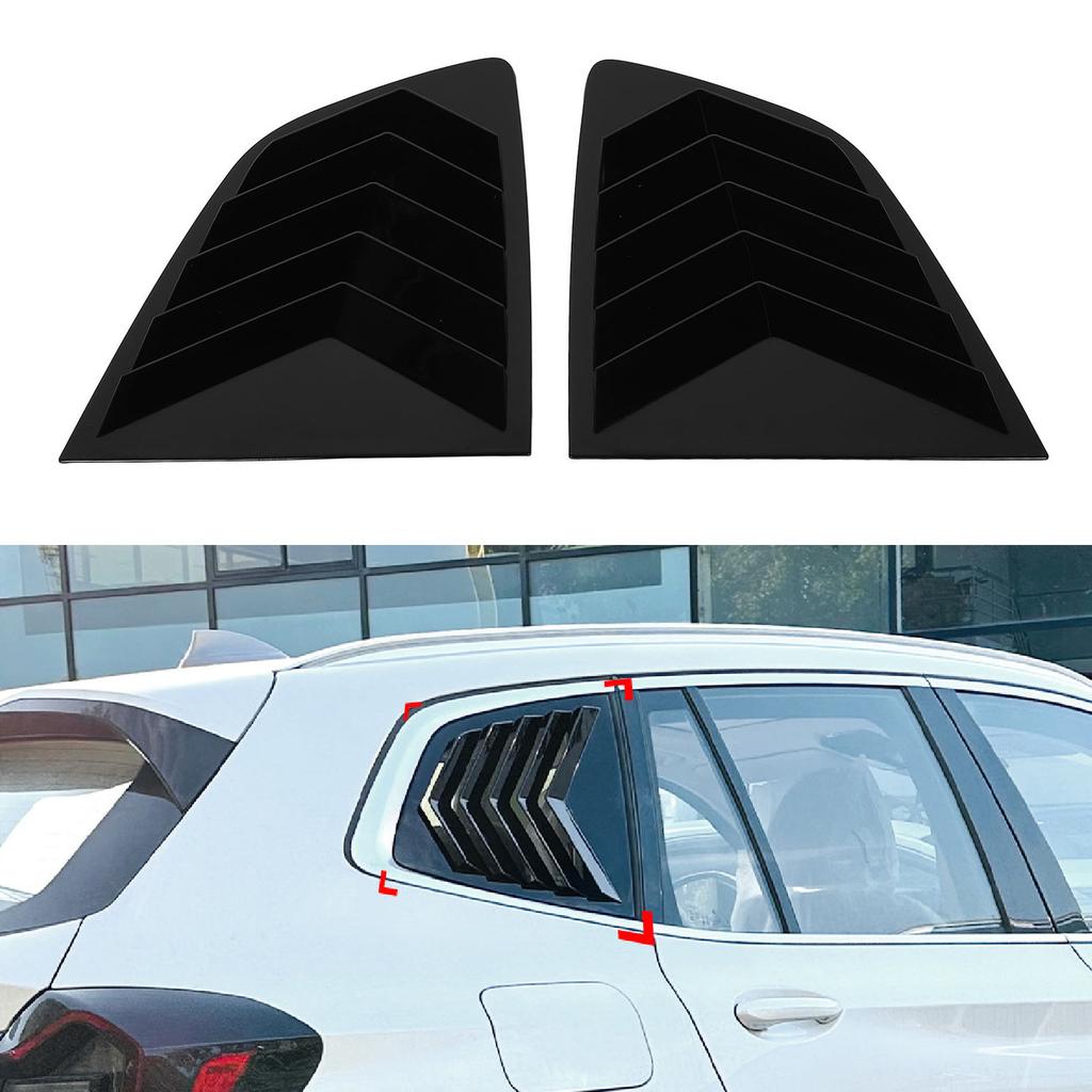 2Pcs Rear Side Window Louver Cover Fade Proof Sporty Look Rear Window   Vent Scoop Shutter Cover Blind for X3  3 G01 2018 and Later
