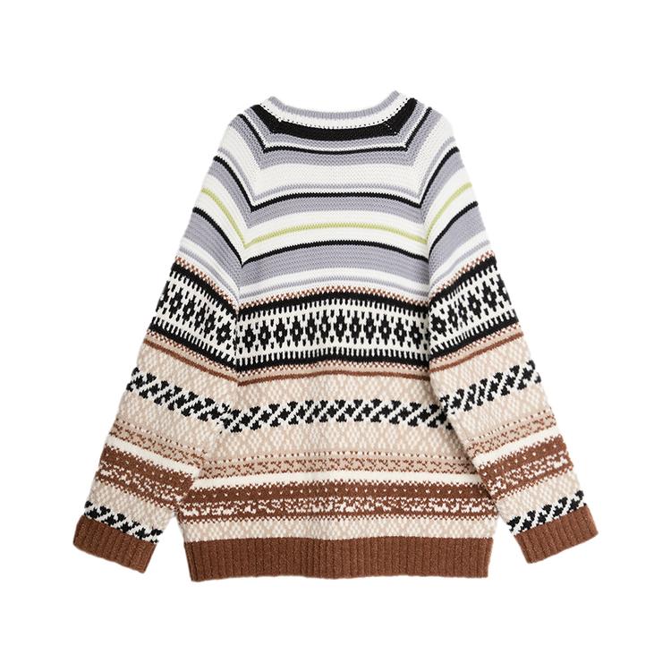 ELLE French Style Striped Color Block Fashion Design Casual Loose Versatile Comfortable Long Sleeve Cardigan Sweater Women tops L8AZK208