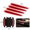8X Red Car Door Handle Bowl Protector Film Reflective Strip Anti Scratch Sticker
