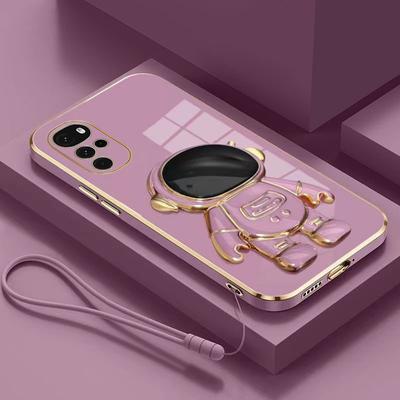 Astronaut Stand Holder Case For For Motorola Moto G22 G32 G52 G82 G13 G23 G53 G73 G10 G20 G30 G50 G60 E13 E32 E22 Lanyard Cover