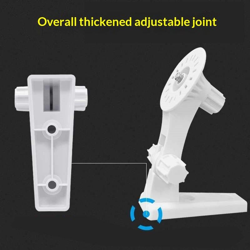 Adjustable Plastic Security Camera Bracket No Drill 360 Degree Rotation For Indoor Home Office Use
