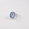 Tanzanite Gemstone 925 Sterling Silver Handmade Women's Jewelry Promise Ring For Gift RR-74-11