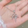 Sweet Cool Y2K Spicy Girl Cross Four Star Necklace for Women Men Minimalist Collarbone Chain Sweater Chain Necklace Jewelry
