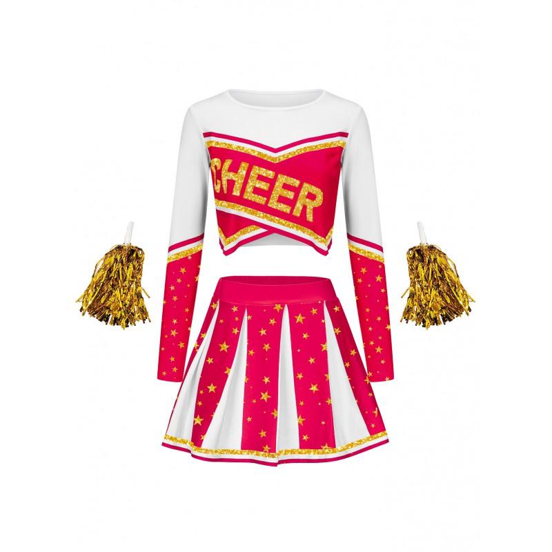 Uniformi da Cheerleading per Donna Adulta Set Outfit per Performance di Danza Costumi da Palco Stile Sexy Cheer