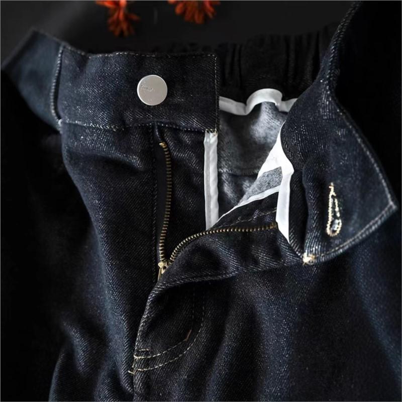 Johnature Cowboy Loose Casual Elasticated Waist Retro Harem Pants Washing Vintage Fashion Chinese Style Casual Personality Pants