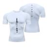 Men's Compression Shirt Sportswear Fashion Summer Running Fitness Gym Comfortable High Elasticity Gym Clothing Sweat Absorbing Tight Fit