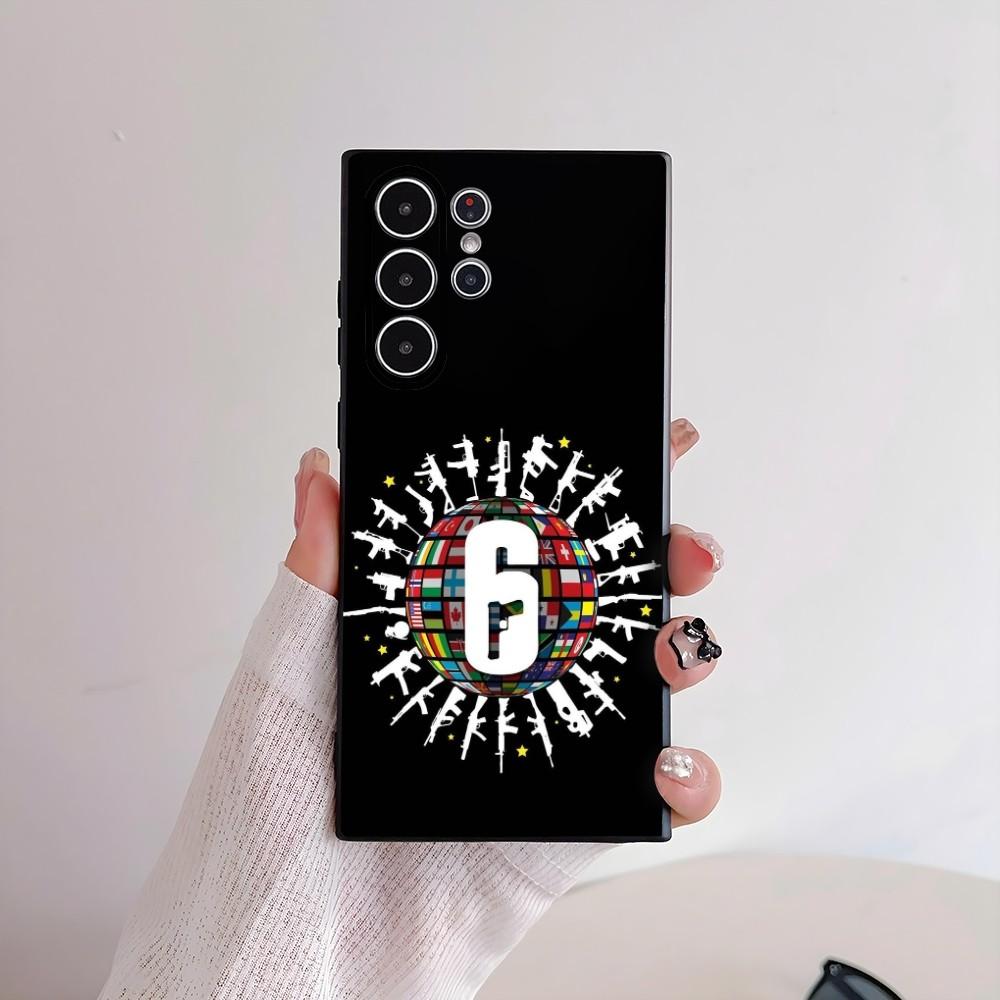 Game R-Rainbow 6 Siege Phone Case For Samsung Galaxy S25 S24 S22 S23 Ultra S21 S20 Plus 5G Frosted Non-Slip Full Cover Soft Case