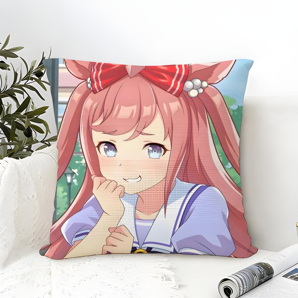 Game Cartoon Uma musume PPretty Derby Pillow Case linen pillow case sofa home decor cushion cover cushion cove