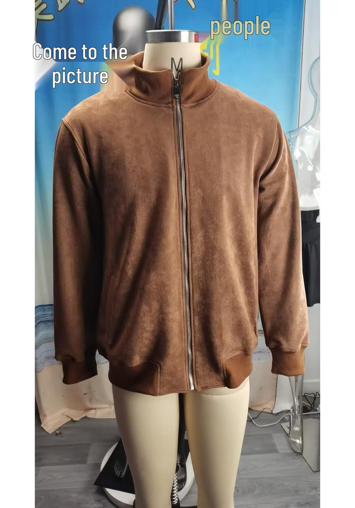Men's Trendy Spring Business Casual Jacket - Anti-Wrinkle, Long Sleeve, Stand Collar, Zipper Hoodie