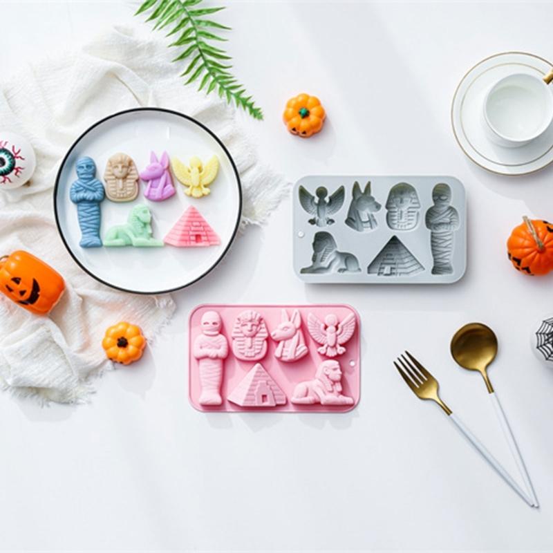 Food Grade Silicone Egyptian Chocolate Mould Set Of 6 For Desserts And Crafts
