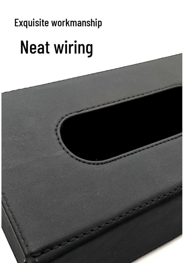 Leather Car Sun Visor Tissue and Mask Holder - Interior Clip-on Storage Box