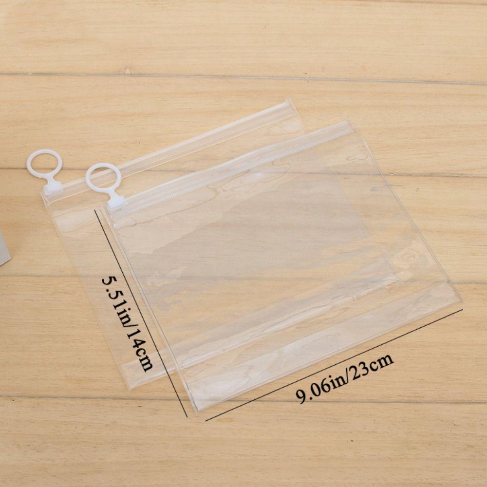 10Pcs Plastic Transparent Bag With Pull Tab Extra Thick Sundries Sorting Bag Zipper Bag  Travel