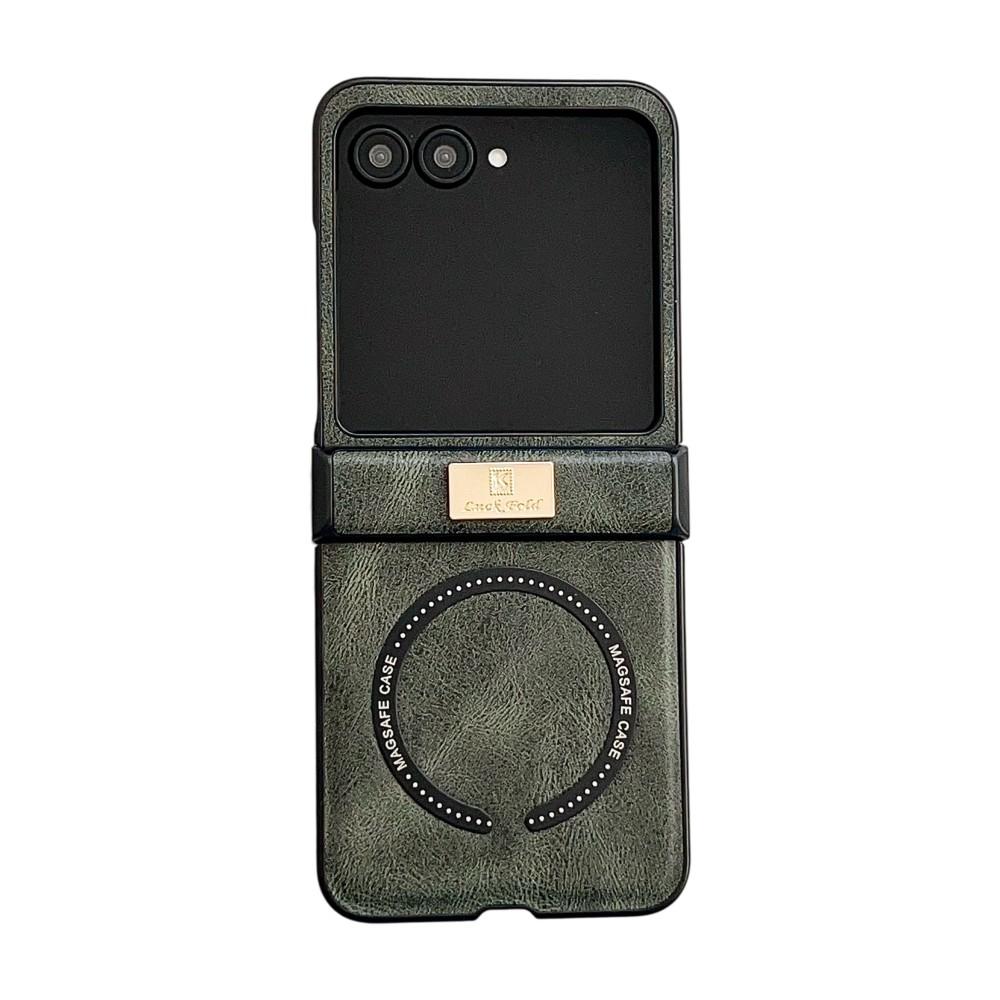 Für Motorola Razr 60 Ultra Hülle Luxus PU-Leder Magnetisch Kabelloses Laden Schutz Rückseite Abdeckung Für Moto Razr 60 50 Ultra Schale