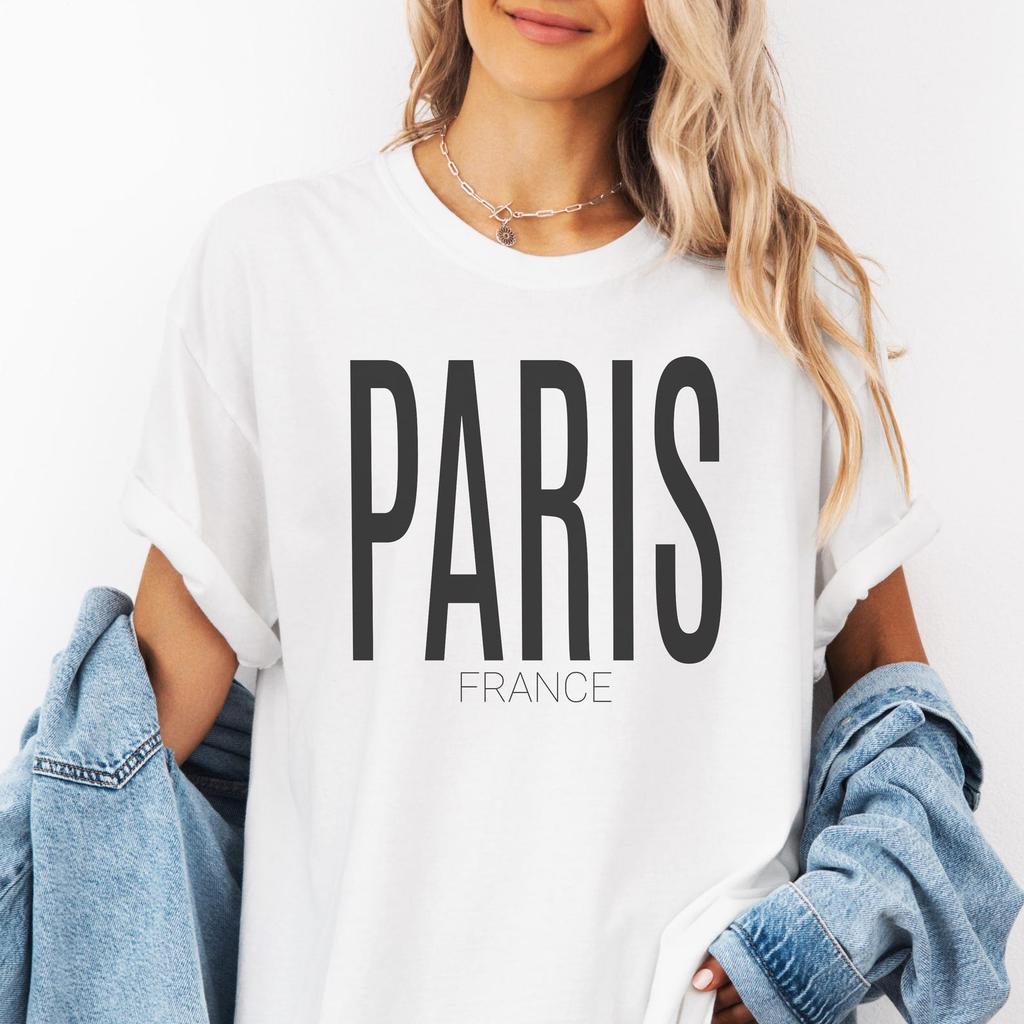 Paris France Fashion T-Shirt, European Vacation Gift, C'est La Vie, Eiffel Tower, French Gift, Gift for World Traveller, Cute Women's Shirt