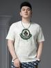 European Men's High-End Printed Sequin Short-Sleeve T-Shirt Trendy Brand Ripped 2025 New Summer Half-Sleeve Top for Men
