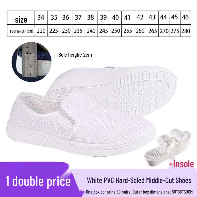 Dustproof Anti-static PU Mid-cut Soft Sole Work Shoes for Cleanroom