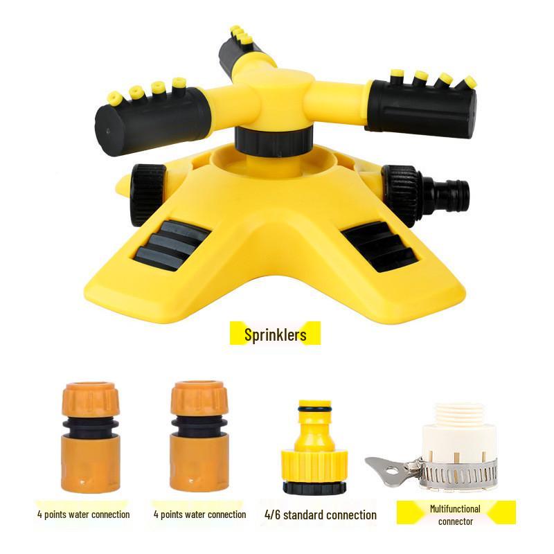 360° Automatic Rotating Sprinkler with Series Connection for Villa Gardens, Lawns, and Land.