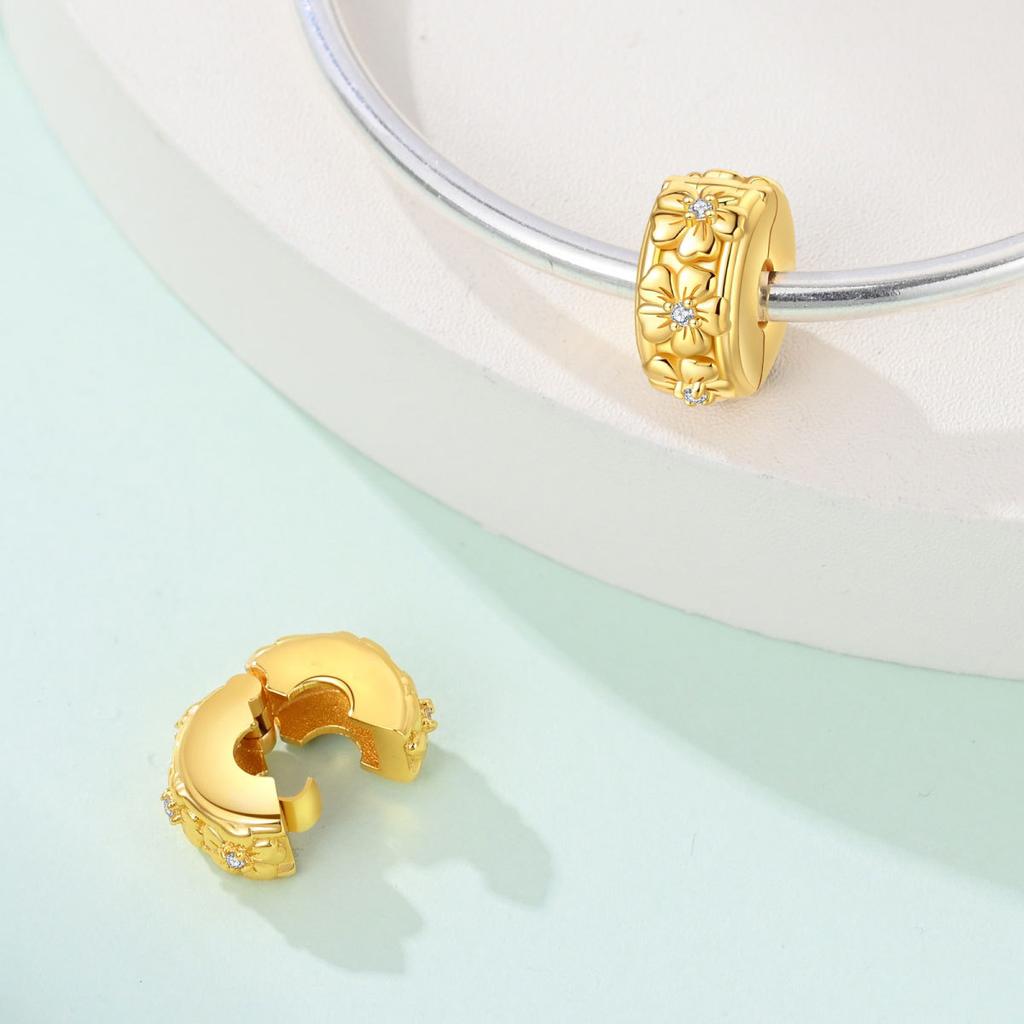 Golden Bow Safety Clasp Charm Beads DIY Jewelry Accessories Bracelet Making Supplies