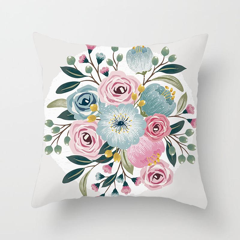 Fresh Pastoral Style Flower Pillowcase Sofa Home Pillow Cushion Cover