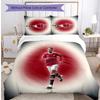 Set Lenzuola Stampate Cristiano Ronaldo 3 Pezzi Copriletto Accogliente Traspirante come Regalo per Inaugurazione Casa o Festa