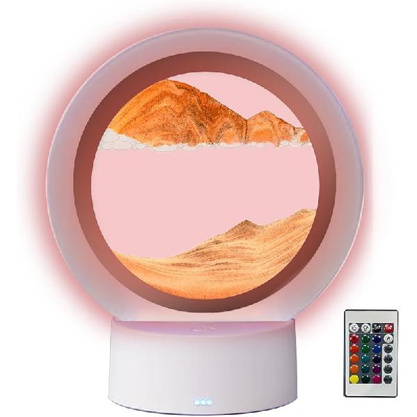 3D Динамичная Песочная Картина с Движением, Ночник с 7 Цветами и 3 Режимами Цветоизменения, RGB Светодиодная Лента для Освещения Окружающей Среды Комнаты