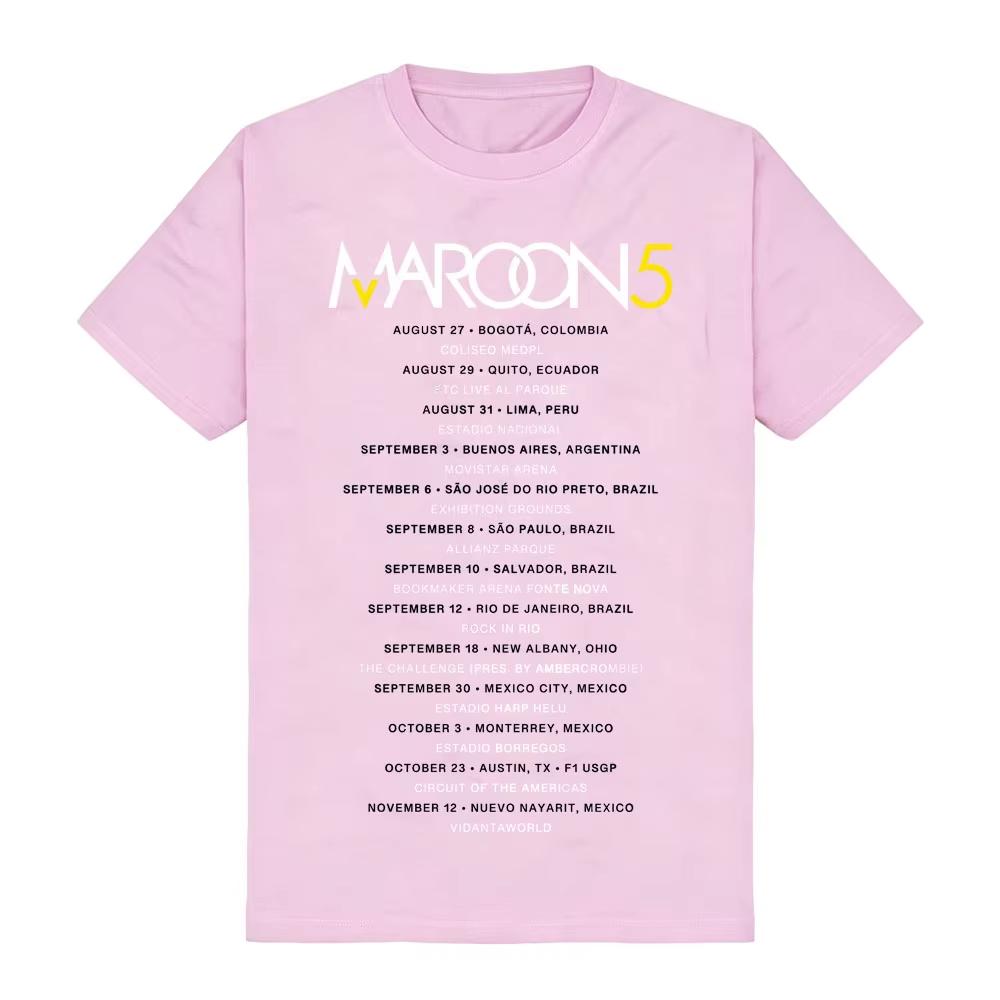 Hot Sale Maroon 5's 2026 _LOVE IS LIKE_ Global Tour Schedule T Shirt Unisex Y2K Gothic Streetwear Oversized T-shirt Harajuku Hip Hop Punk T-shirt