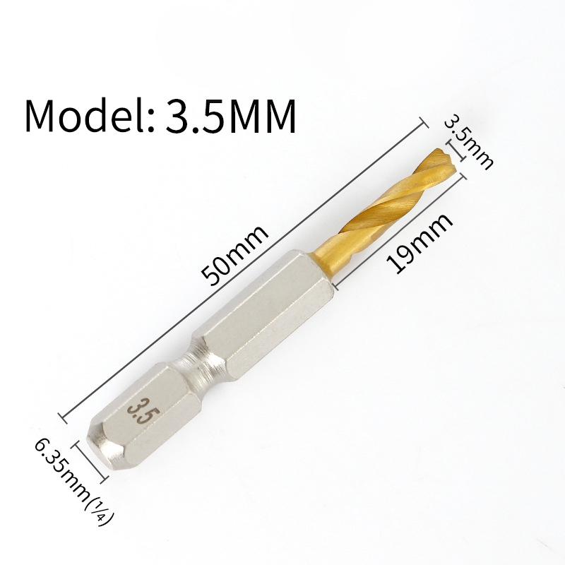 High Hardness 2-10Mm Twist Drill Bit Hex Shank Ultra-Short Hole Opener Stainless Steel Special Drill Wood Metal