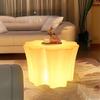 Tree-Stump Shaped Garde Table , 70*68*46cm, PE Plastic Garden Decorative Table, Waterproof Round Table