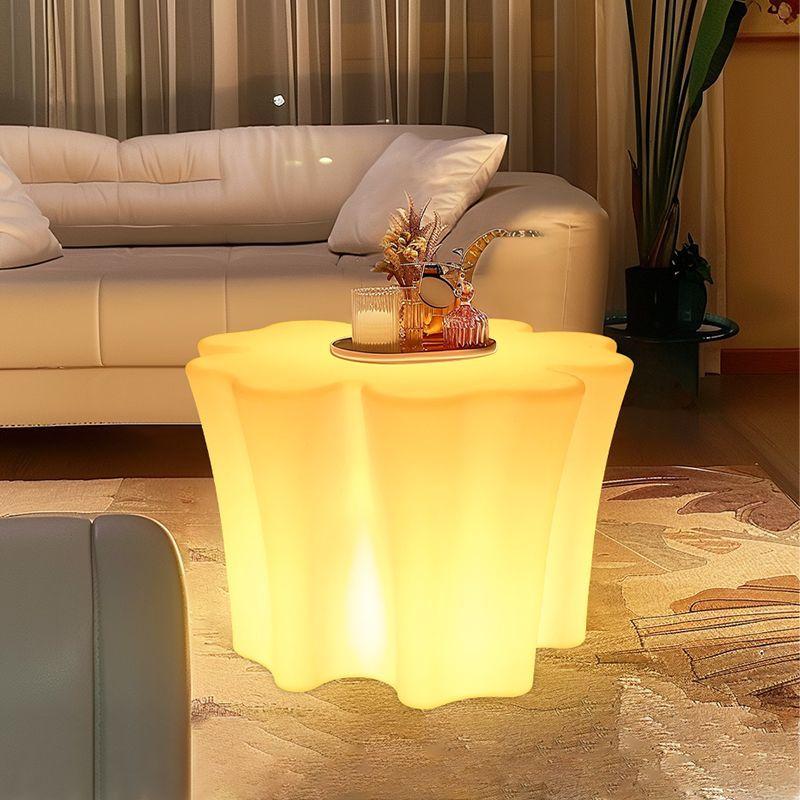 Tree-Stump Shaped Garde Table , 70*68*46cm, PE Plastic Garden Decorative Table, Waterproof Round Table
