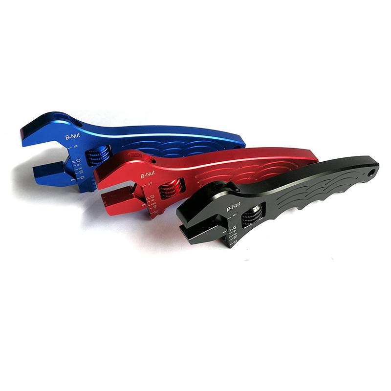 Universal Adjustable AN Aluminum Wrench Hose Fitting Tool Blue Red Black AN3-AN12 Aluminum Spanner Hose Fitting Adapters End