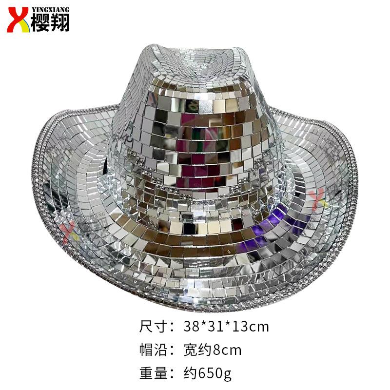 Holographic Mirror Fisherman Bucket Hat Shiny Reflective Disco Style Party For Women Teens Rave Festival Nightclub Dance Gift