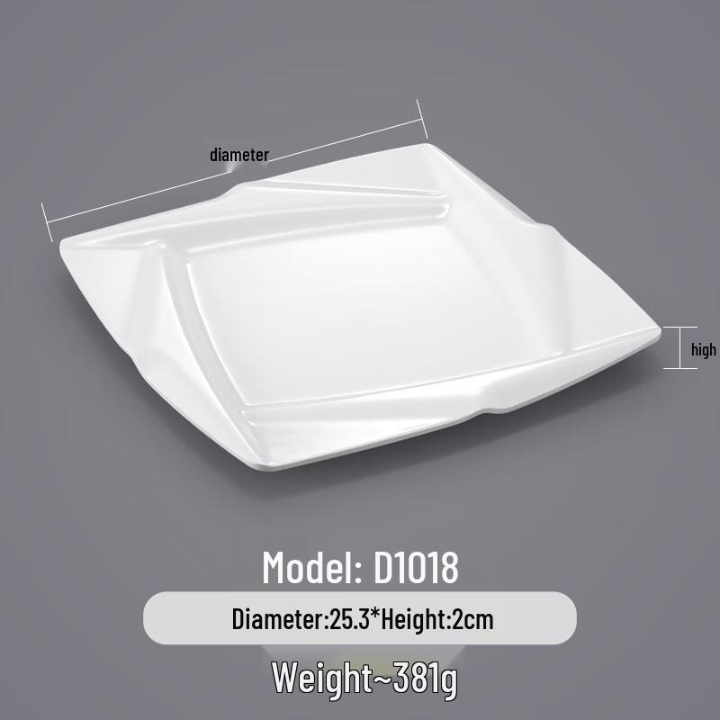 Melamine Square Commercial Serving Plate