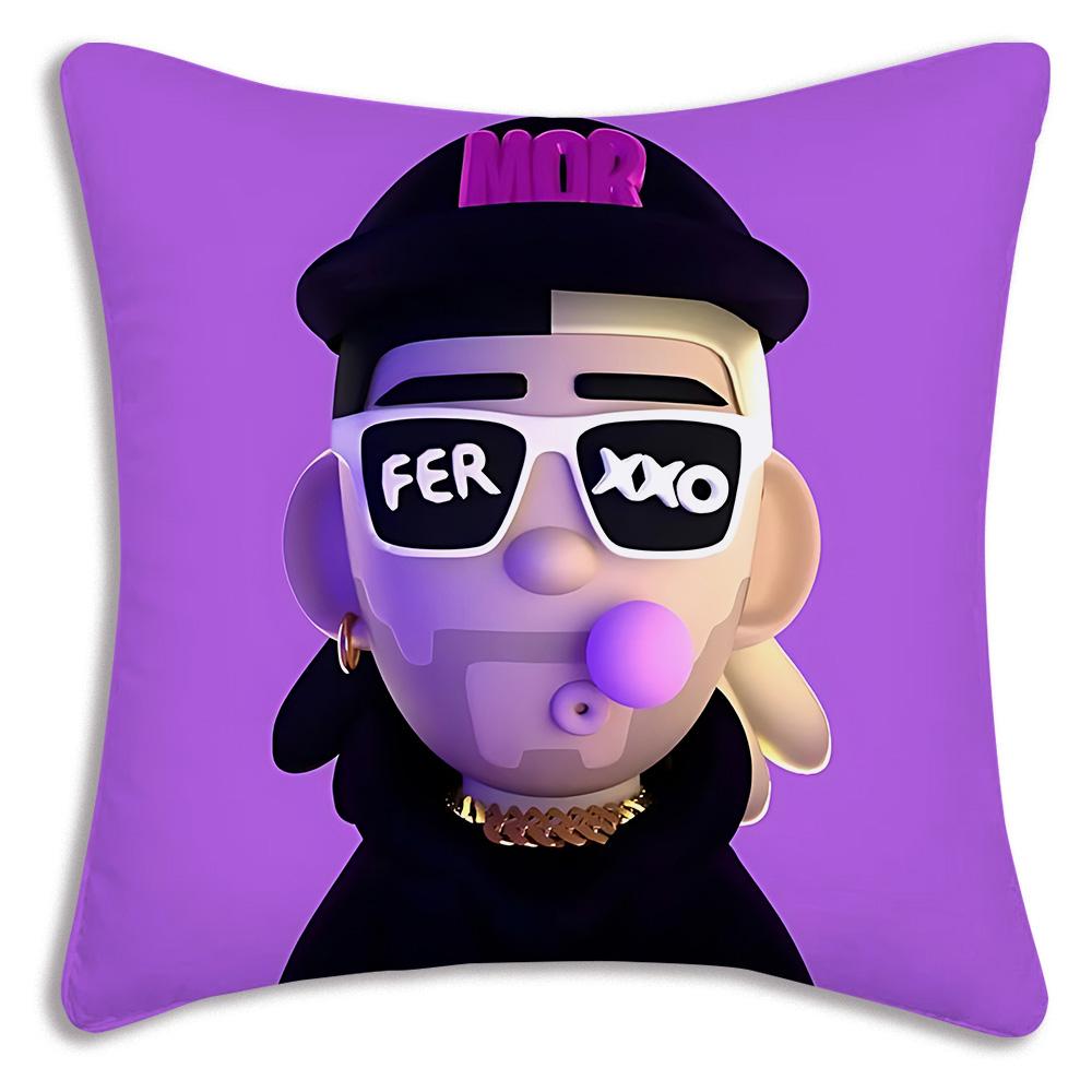 luxury Rapper Feids Pillow Covers Cartoon Sofa Decorative Home Double-sided Printing Short Plush Cute Cushion Cover