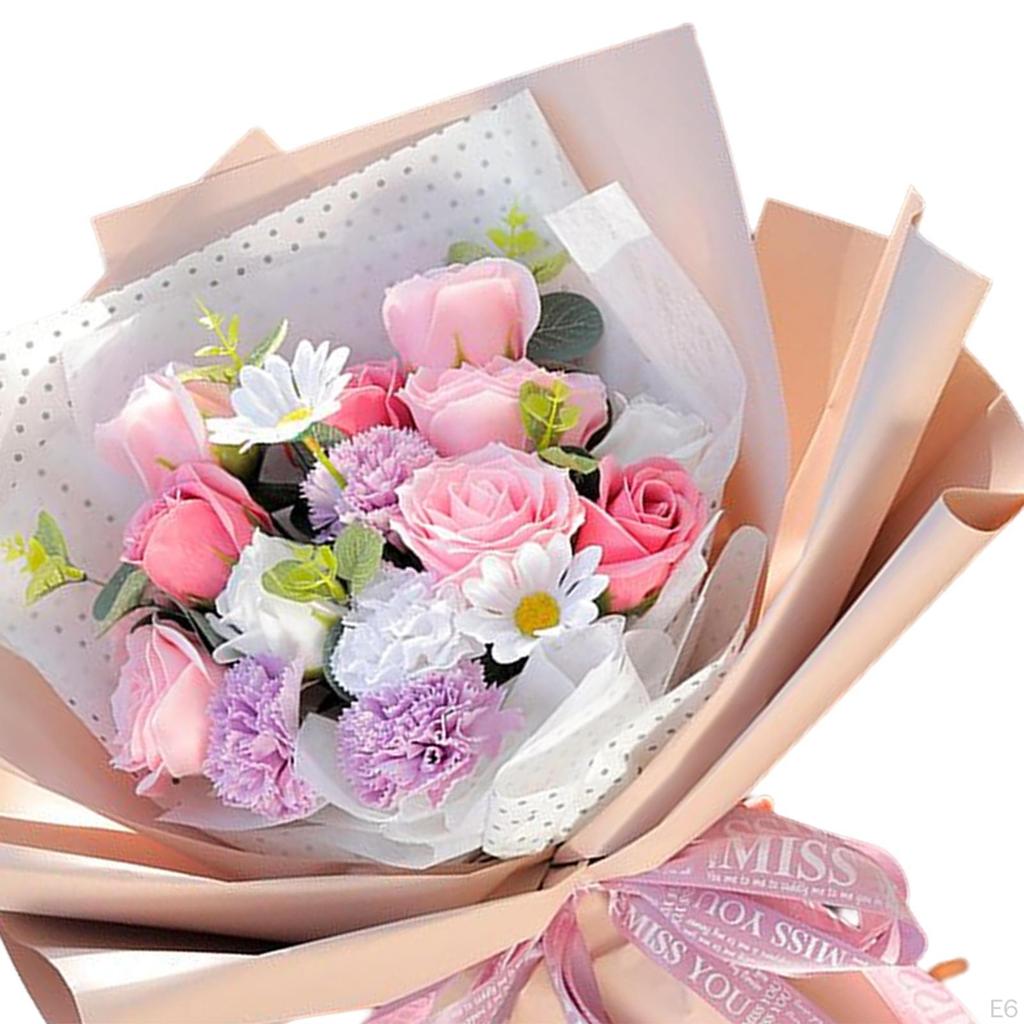 Exquisite Soap Blossom Arrangement, Fragrant Faux Rose Bouquet for Special Occasions