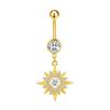 Gaibei Trendy Moon & Heart Navel Ring Jewelry