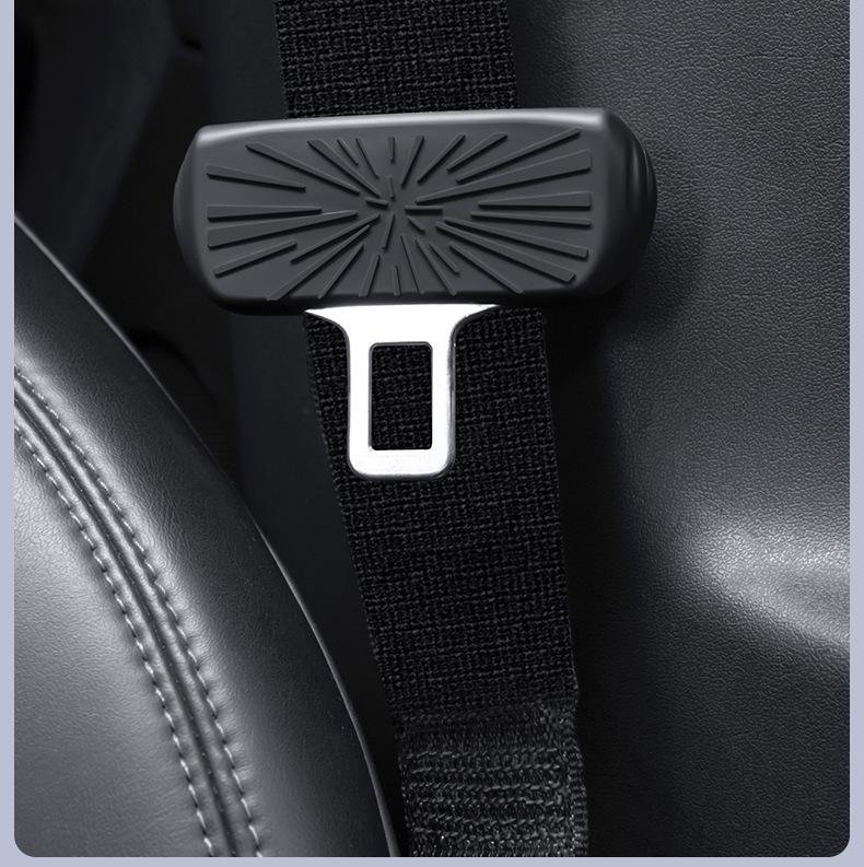 Silicone Seat Belt Cover for Tesla Model Y/3 - Noise Reduction & Decorative Accessory