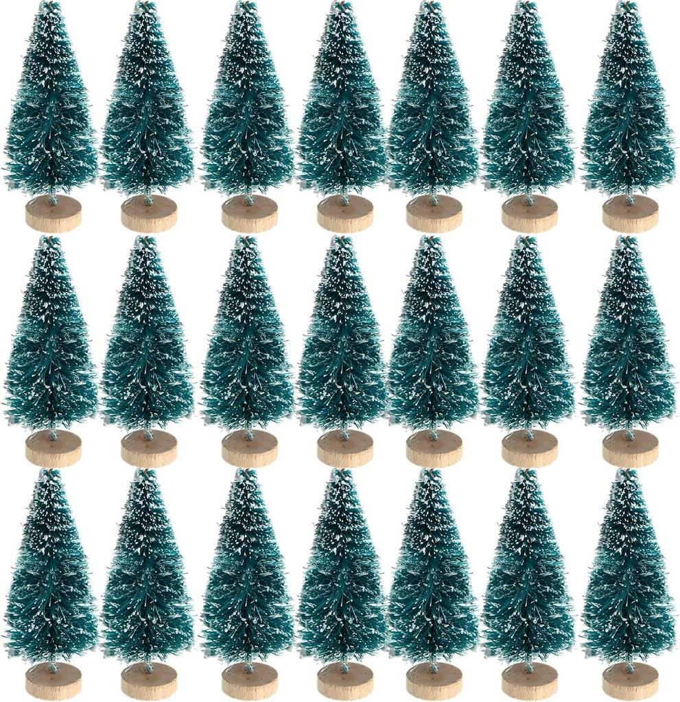 5/500pcs Mini Christmas Tree Small Artificial Christmas Tree Ornament Cedar Pine Sisal Tabletop Merry Christmas Party Decoration
