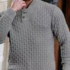 Pánský zimní svetr Ochrana krku Vysoký límec Dlouhé rukávy Pletený Silný elastický Slim Fit Jednobarevný Svetr pro každodenní nošení Školní sporty