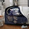 1pc rabbit moon blanket Lightweight Flannel Throw for Sofa Bed Travel Camping Livingroom Office Couch Chair