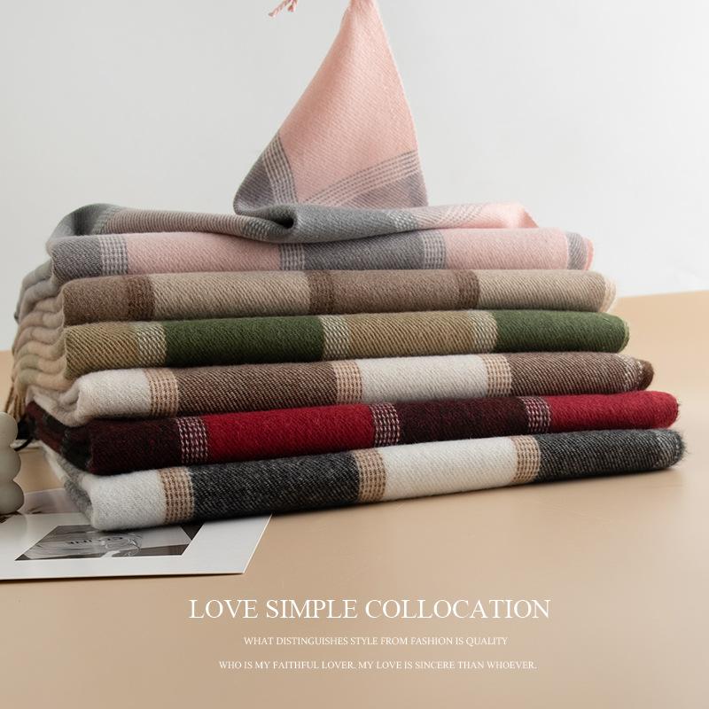 Scarf Fresh and Sweet Plaid College Wind Warm Windproof Scarf