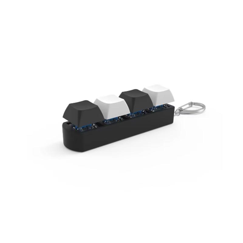 Nuovo 4 Tasti Tastiera Dita Pulsante Chiave Gadget Sollievo dallo Stress Decompressione Keycap Portachiavi Fidget Adulto